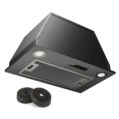 Immagine di Klarstein Cappa Aspirante a Incasso 52cm, Cucina con Filtro, in Alluminio, Flusso d&#039;Aria 439m3/h, Illuminazione LED, Timer, Filtrante