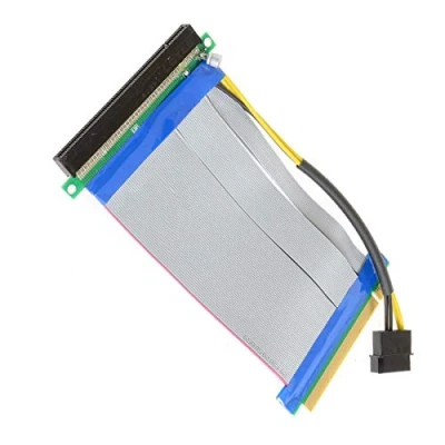 Immagine di Chenyang PCI E 16 x a riser Extender card con Molex IDE Power &amp; cavo nastro 20 cm