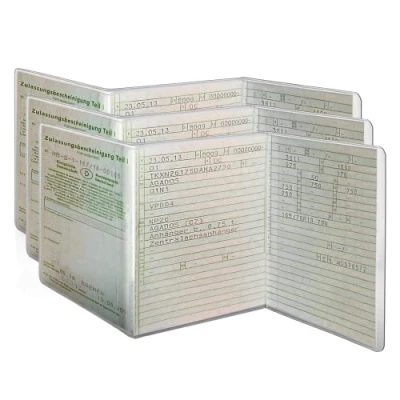Immagine di L&amp;P, custodia protettiva per libretto di circolazione dei veicoli, 3 pezzi, in PVC trasparente, moto e motocicli (compatibilità con documentazione italiana non garantita)