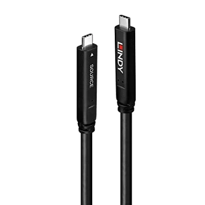 Immagine di LINDY Cavo ibrido USB 3.2 Gen 2 e DP 1.4 Tipo C, 10 m