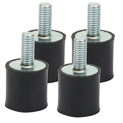 Immagine di Fafeicy Gomma Antivibrazioni Ammortizzatore, 4 Pezzi M3 M5 M6 Supporti in Silentblock Car Boat Bobine Nere E Argento Per Compressori D&#039;aria, Motori (vd15*15