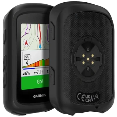 Immagine di Custodia compatibile con Garmin Edge 540/840 Cover in silicone Nero Protettiva accesori per GPS Phonillico