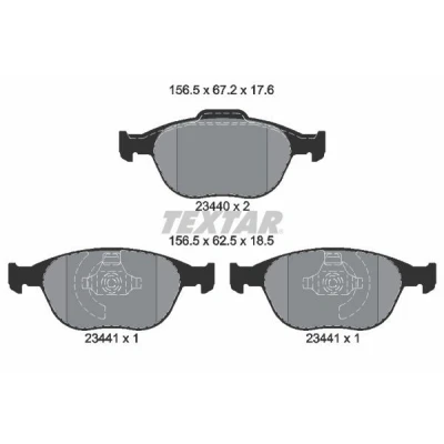 Immagine di TEXTAR 2344004 Kit pastiglie freno Non predisposto per contatto segnalazione usura FORD: Focus Mk1 Hatchback, Station Wagon