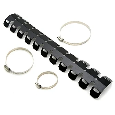 Immagine di MZ STORE Motociclo 490MM Universale Protezione del Tubo di Scarico Coperchio Paracalore Copertura Antiscottatura per F650 R1200GS G650X TTR YZ WR XT XR CR CRF CRM (Nero)