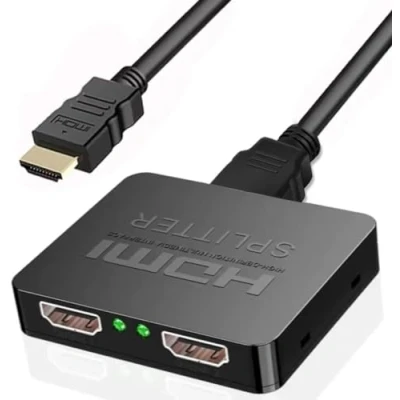 Immagine di Sfunpu Splitter Hdmi 1 in 2 Out, 4K 3D 1080P da a per doppio monitor, 1x2 MacBook, Xbox, PS3/4, lettore Blu Ray Roku HD Screen Switcher