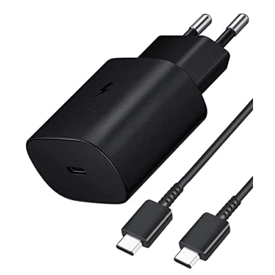 Immagine di 25 W Caricabatterie rapido USB C per Samsung, PD 3.0 Power Delivery con 1.2 m Cavo compatibile Samsung Galaxy S22/S21 Ultr/S21 FE/S20 Plus/Note 20/Note 10 Plus/A52