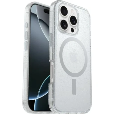 Immagine di OtterBox Cover per iPhone 16 Pro Symmetry Seires Clear MagSafe, resistente a shock e cadute fino; sottile, testata 3x norme MIL STD 810G, Stardust