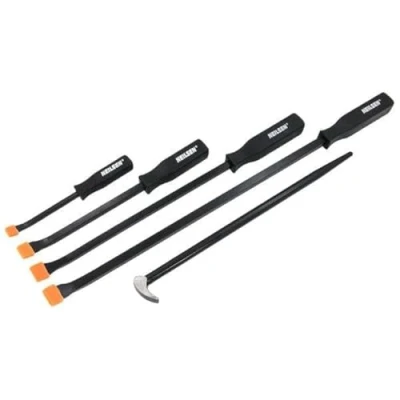 Immagine di Neilsen CT0239 Set di leve con manici arancioni, include barra a testa cilindrica, 5 pezzi, colore: nero