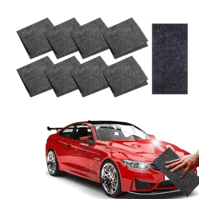 Immagine di 8 Pezzi Panno Nano Sparkle Rimuovi Graffi Auto,Cancellare Auto,Nano Cloth,Riutilizzabile,Lucidatura Manutenzione