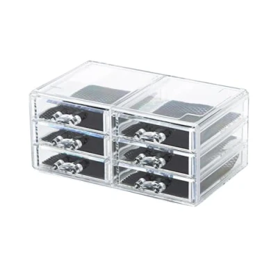 Immagine di Compactor Bijoux Organizer 6 Cassetti, Polistirene Trasparente, 23.8 x 15 H. 11 cm, RAN6044