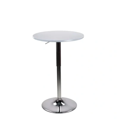 Immagine di Brigros WeHome Tavolo Bar, Tavolino Alto, Da Salotto Regolabile In Altezza, Quadrato O Rotondo, Cucina Disponibile Diversi Colori (Grey, Rotondo)
