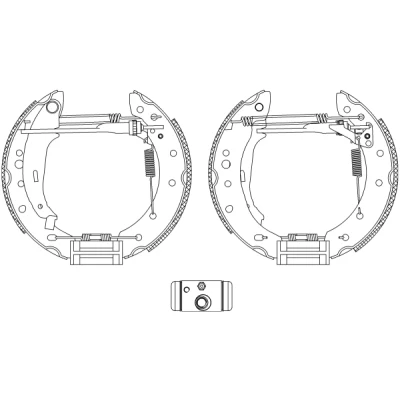 Immagine di TEXTAR Shoe Kit Pro 84061801 freno, Freno a tamburo con cilindretto regolatore/attuatore PEUGEOT: 206 Hatchback, 206+ Hatchback