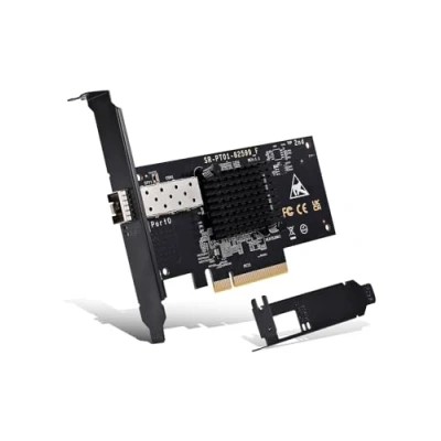 Immagine di 10Gb SFP PCI e Network Card, 82599(X520 DA1) Controller, 10Gbps Ethernet Adapter, 10Gbe SFP+ Port, 10G NIC Support Windows/Windows Server/VMware
