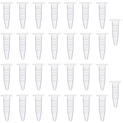 Immagine di 30 Pezzi Tubo per Centrifuga,Plastica Centrifuga Provetta,Micro Provette Centrifughe,Conical Centrifuge Tubes,per Laboratori Istituti di Ricerca Esperimenti Chimici(0.5ml)
