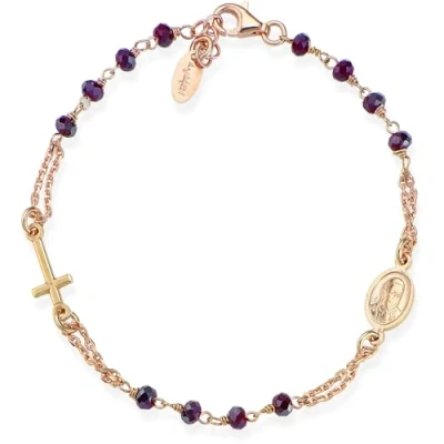 Immagine di Amen Bracciale In Argento 925 Collezione Rosari Colore Rosè Misura Unica