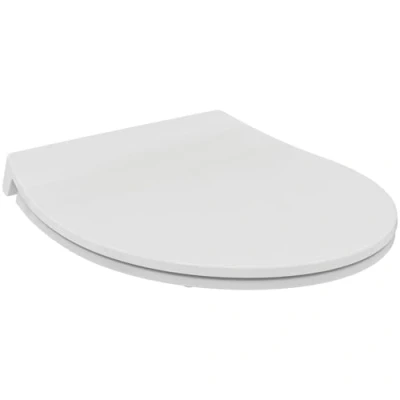 Immagine di Ideal Standard Universal, Tavoletta wc curva universale sottile, Copriwater arrotondato con chiusura rallentata, Sgancio rapido, Bianco