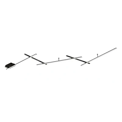 Immagine di Trio Lampada da soffitto a LED Indira 674610532, metallo nero opaco, incl. 3x 6 Watt e 2x 3,5 LED, interruttore Dimmer