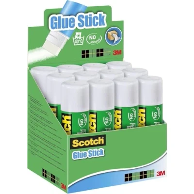 Immagine di Scotch Colla Stick per la Scuola Elementare, Media, Asilo e Ufficio, Set di Tubetti Bambini, Confezione Adesiva Grande da 12pz x 40 gr