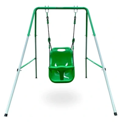 Immagine di HyperMotion Altalena per Neonati e Bambini Fino a 25 kg Sicura Regolabile, Ideale Interni ed Esterni, Cintura di Sicurezza Inclusa, Verde (Da 6 Mesi)