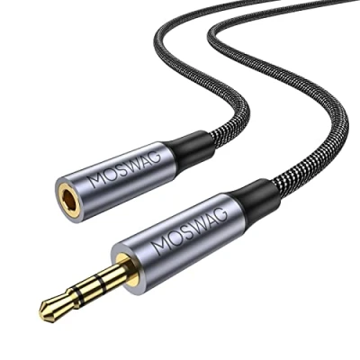 Immagine di MOSWAG Cavo Adattatore di connessione audio da 2,5 mm maschio a 3,5 femmina, femmina stereo per bilanciato spina connettore