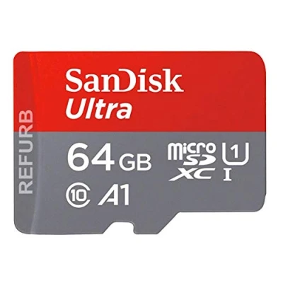 Immagine di SanDisk Ultra Scheda di memoria microSDXC da 64 GB + adattatore SD fino a 100 MB/sec, classe 10, U1, A1 (Ricondizionato)