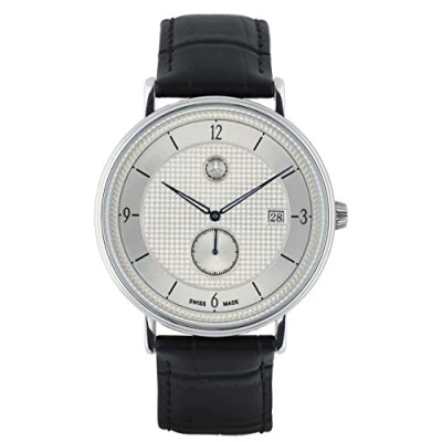 Immagine di Mercedes Benz Collection 2020 Orologio da polso uomo, classico, piccoli secondi, colore: argento/blu, Blu, Classico casual