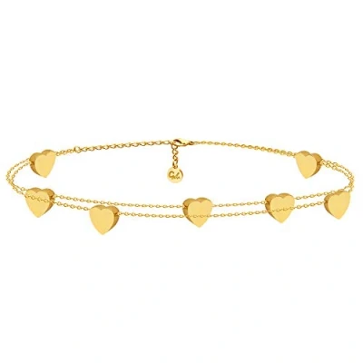Immagine di GD GOOD.designs Bracciale cuore Oro per donna I d&#039;onore con cuori in filigrana dell&#039;amicizia Heart regolabile