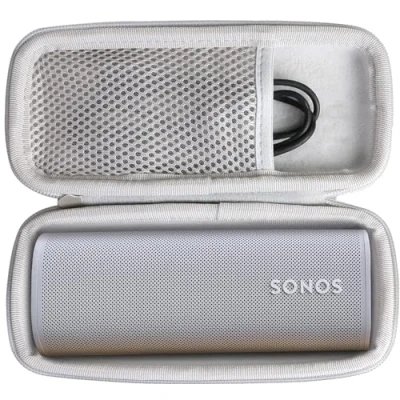 Immagine di Khanka custodia rigida da viaggio per altoparlante Bluetooth Sonos Roam 2/Roam/Roam SL (bianco)