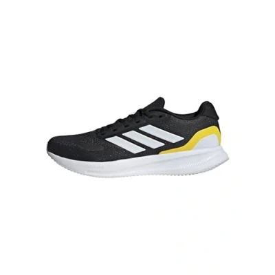Immagine di adidas RUNFALCON 5 Running Shoes, Scarpe da Corsa Uomo, Core Black/Cloud White/Yellow, 40 2/3 EU