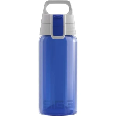 Immagine di Sigg Viva One Blue Borraccia Bambini (0,5L), Plastica Priva di Sostanze Nocive con Tappo Ermetico, Bimbi Utilizzabile Una Sola Mano