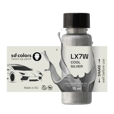 Immagine di SD COLORS Cool SILVER LX7W X7W P5 New Touch Up Paint 15 ML RIPARAZIONE SCRATCH CHIP PENNELLO COLORE CODICE (Solo VERNICI)