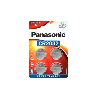 Immagine di Panasonic Cr2032 Batteria Al Litio A Bottone 3 V, Multicolore, Confezione da 4