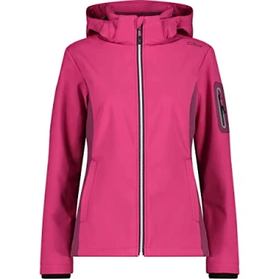 Immagine di CMP Giacca In Softshell Da Donna Con Cappuccio Removibile, Fucsia, XS
