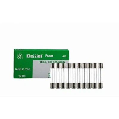 Immagine di EDI TRONIC 10 pezzi di fusibili in vetro a rilascio lento 6,3x32mm 250V Träge TYP612 1,6A