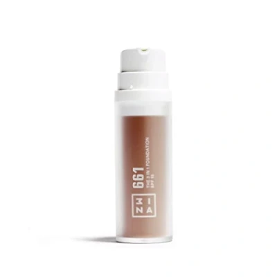 Immagine di 3INA MAKEUP The 3 in 1 Foundation 661 Bronzo Fondotinta con Sottotono Rosa Primer Correttore e Coprente Professionale SPF 15 Vitamina C Vegan Cruelty Free