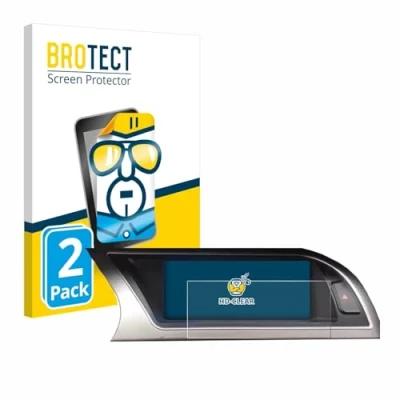 Immagine di brotect Pellicola Protettiva per Audi A4 B8 (2012 2015) MMI Navigation Plus 7&quot; Protezione Schermo (2 Pezzi) [Trasparente, Anti Impronte]