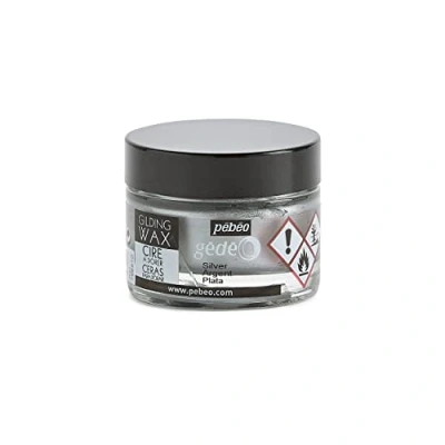 Immagine di Gedeo Vernice a Cera per patinatura, 30 ml, Colore: Argento, 4 Pezzi