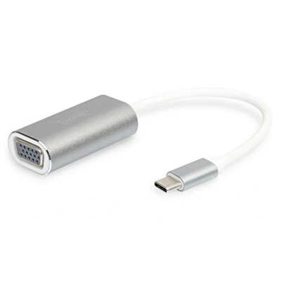 Immagine di Digitus DA 70837 USB 3.2 Gen 1 (USB 3.0) / VGA Adattatore [1x Spina C 1x Presa VGA] Argento Schermato 20.00 cm