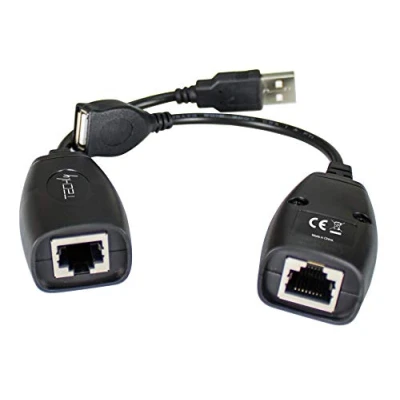 Immagine di Techly 361322 Extender USB su Cavo Cat. 5E/6 Fino a 50m Nero