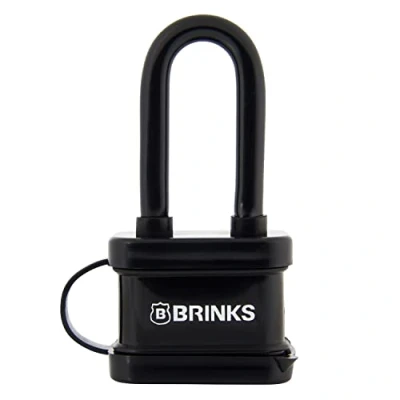 Immagine di BRINKS 172 42051 Lucchetto in acciaio laminato resistente alle intemperie con arco da 5,1 cm, nero, 40 mm