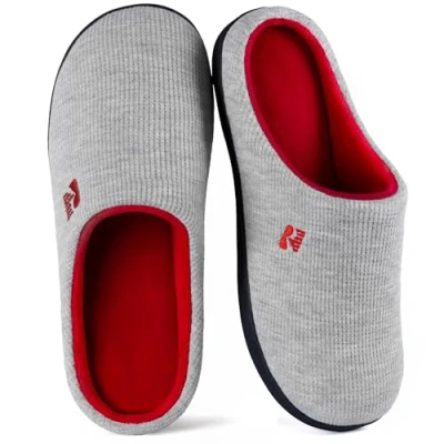 Immagine di RockDove Bicolore Pantofola da Donna in Memory Foam, 40/41 EU, Grigio e Rosso