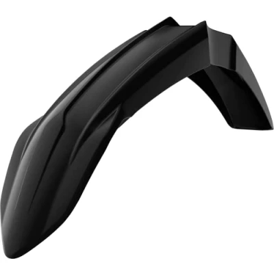 Immagine di POLISPORT 8574800009 Parafango anteriore replica OEM realizzato in plastica lucida durevole e resistente compatibile con le moto Yamaha colore nero