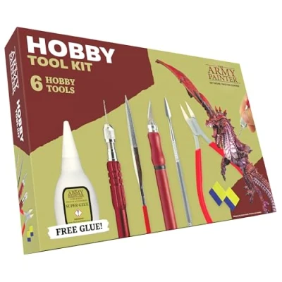 Immagine di The Army Painter Hobby Tool Kit Set di Strumenti per Principianti Coltello, Lima, Trapano, Taglierino pittura modelli in miniatura Wargames, giochi ruolo e da tavolo