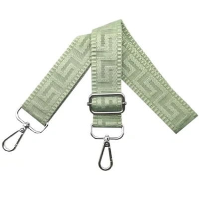 Immagine di Tracolla Regolabile per Borsa Donna Colorate Cinghia a Spalla di Ricambio Larga 3.25cm con Argento Moschettoni, Borsette, Crossbody, Verde puro