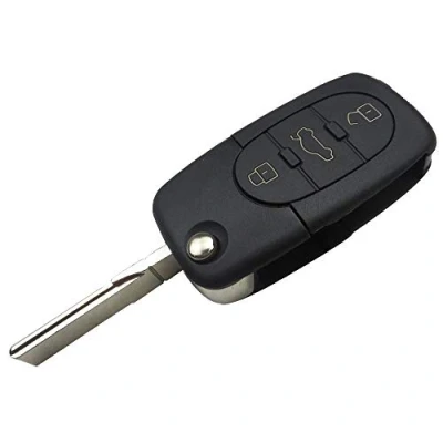 Immagine di PHONILLICO Cover chiave per Audi A3 S3 A4 S4 A2 A6 S6 RS6 A8 TT 3 pulsanti Plip telecomando con lama