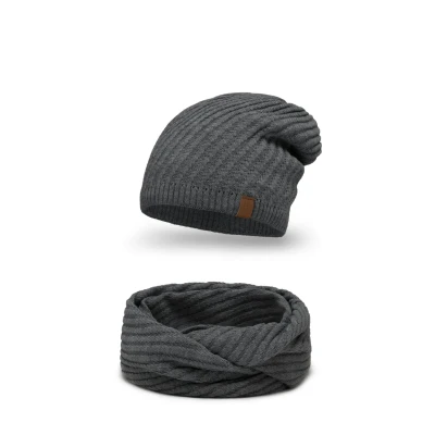 Immagine di Vivisence 7017 Beanie AND Scarf SET Scaldacollo, Donna, Taglia: One Size, Dark grey