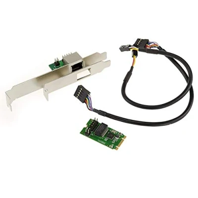 Immagine di KALEA INFORMATIQUE Scheda controller M2 (M.2 NGFF PCIe M Key o B+M Key) 1 porta LAN ethernet GIGABIT, con staffe HIGH e LOW PROFILE
