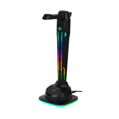 Immagine di EgoGear SAC1 Supporto universale per cuffie da gioco 4 porte USB 2.0 Illuminazione RGB touch 6 in 1 Base gomma antiscivolo