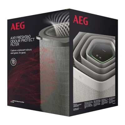 Immagine di AEG AFDFRH6 Filtro FRESH360 (adatto per purificatore d&#039;aria AX91 604DG/AX91 604GY, efficiente contro gli odori sgradevoli, elimina il 99,9% dei batteri, filtrazione ottimale, lunga durata, grigio)