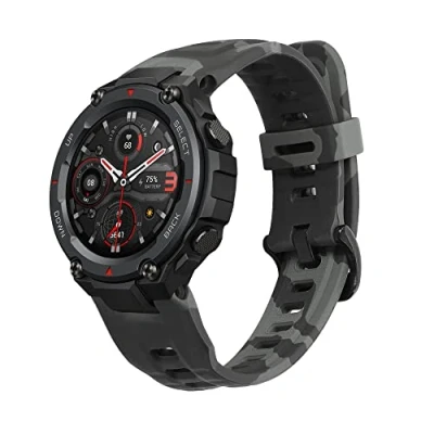 Immagine di kwmobile Cinturino Silicone TPU Compatibile con Huami Amazfit T Rex/T Rex PRO Fascetta Gommata Smartwatch Camouflage Grigio Scuro/Nero/Grigio Chiaro